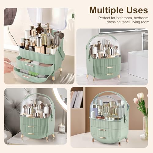Makeup Organizer for Vanity, Large Capacity Skincare Organizer Countertop