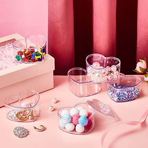 8 Pcs Clear Acrylic Box with Lid, 3.27 x 2.76 x 1.57 Inch, Classic Style