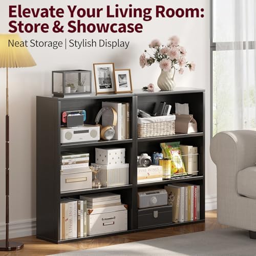 Book Shelf,3-Tier Bookshelf Storage Shelves, 35 Inch Bookcase