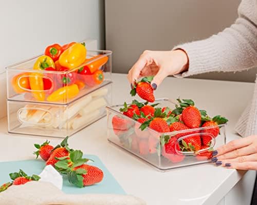 ClearSpace Plastic Pantry Storage Bin, Kitchen & Fridge Organizer, 6 Pack