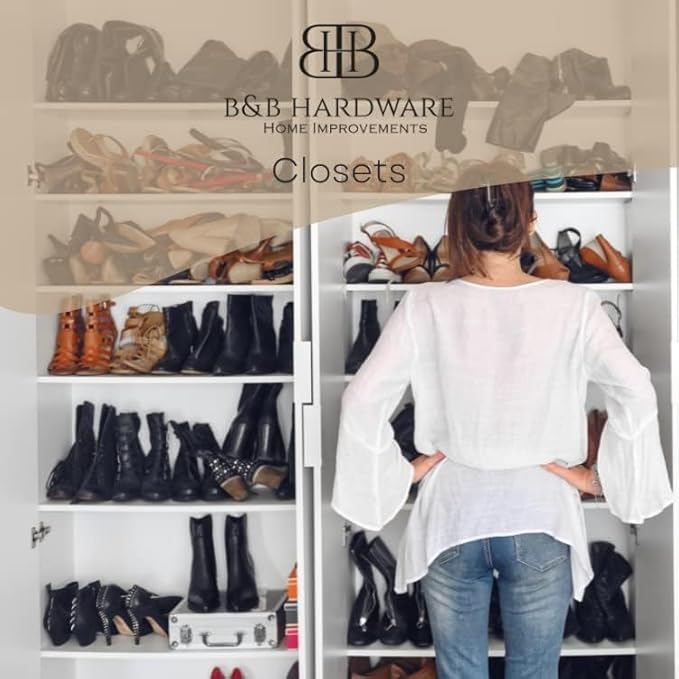 B&B HARDWARE Cabinet Shelves - Melamine 3/4'' Thick - Custom Organize Space with Stylish Cabinet Melamine Shelves - Perfect Solution for Home & Office - Cut to Size (4" Depth X 49 Inches Length)