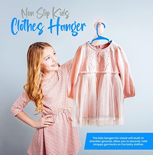 Utopia Home Kids Hangers 20 Pack – 11.5 Inch Baby Closet Hangers Blue