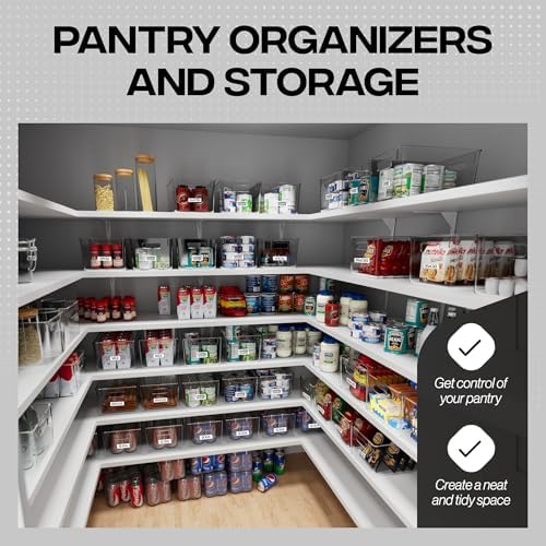 ClearSpace Clear Plastic Storage Bins – Pantry Organizers & Storage Containers, Cabinet Organizer - Home Organization Mu