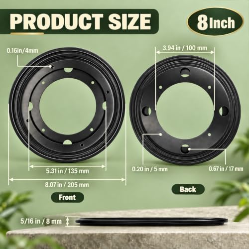 8" Lazy Susan Bearing,2PCS Heavy Duty Turntable Swivel for Rotating
