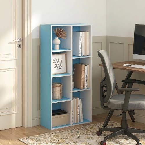 7-Cube Bookshelf, Bookcase, Book Shelf, Cube Storage Organizer, 9.4 x 19.5 x 41.7, for Home Office, Living Room, Bedroom