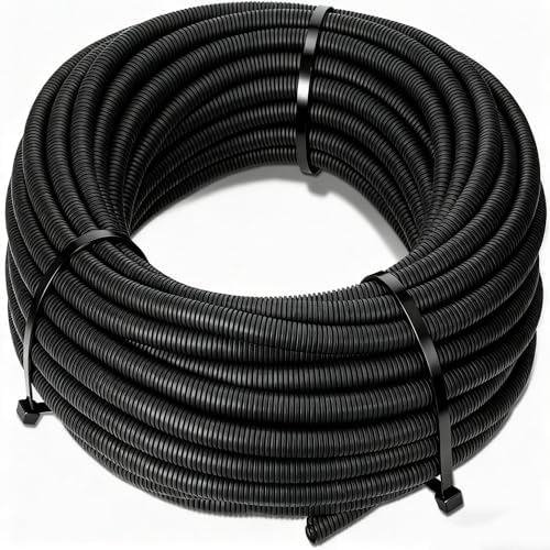 Sasylvia 1.5" X 15 ft Split Wire Loom Tubing, Cord Protector