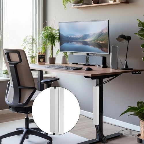 Blulu 2 Pack Steel Magnetic 14 Inch Cable Management Channel for Under Desk Leg Vertical Wire Hider Cover Cable Desk Org