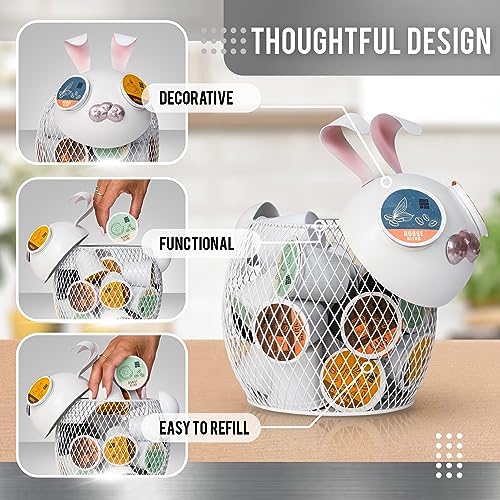 Made Easy Kit Coffee Pod Basket Organizer Useful Decor - Compatible with Keurig K-Cup Pods - Home Coffee Bar Functional 