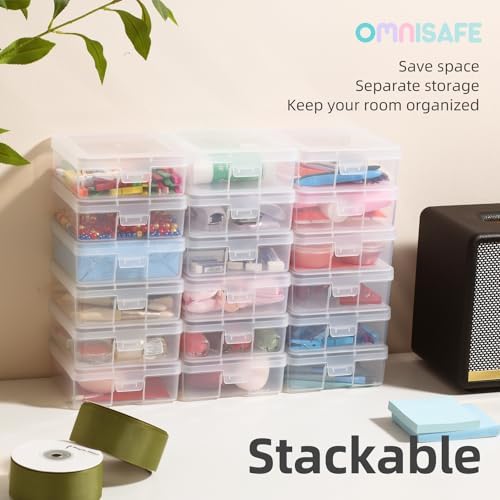 18 Pack Small Plastic Hobby Art Craft Organizer,Plastic Containers