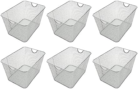 YBM HOME Kitchen Pantry Organizer Wire Basket for Shelves, Cabinets, Pantry, Countertop, Mesh Open Storage Bin Metal Bas