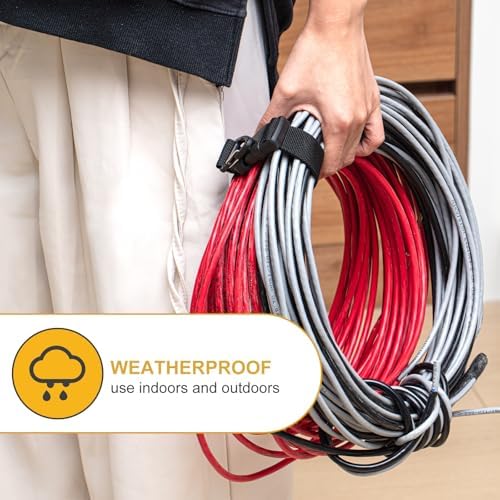 24 Pack Adjustable Extension Cord Holder Straps,Multicolor