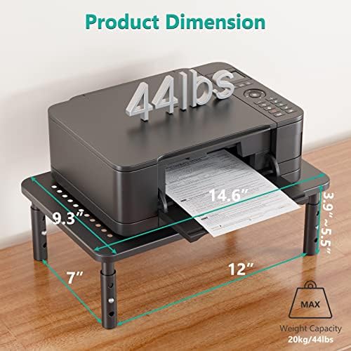 WALI Dual Monitor Stand for Desk, Adjustable Laptop Riser, up to 44 lbs
