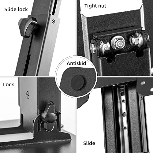 WEARSON Folding Monitor Stand - Height Adjustable Vesa Monitor Stand, Tilt, Rotation Free Standing Low Profile Desk Moun