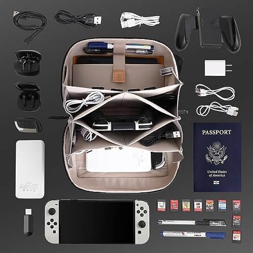 simtoper Electronic Organizer Travel Case Bag for Cables, Switch, SD card, Passport and More – Ultimate Protection & Por