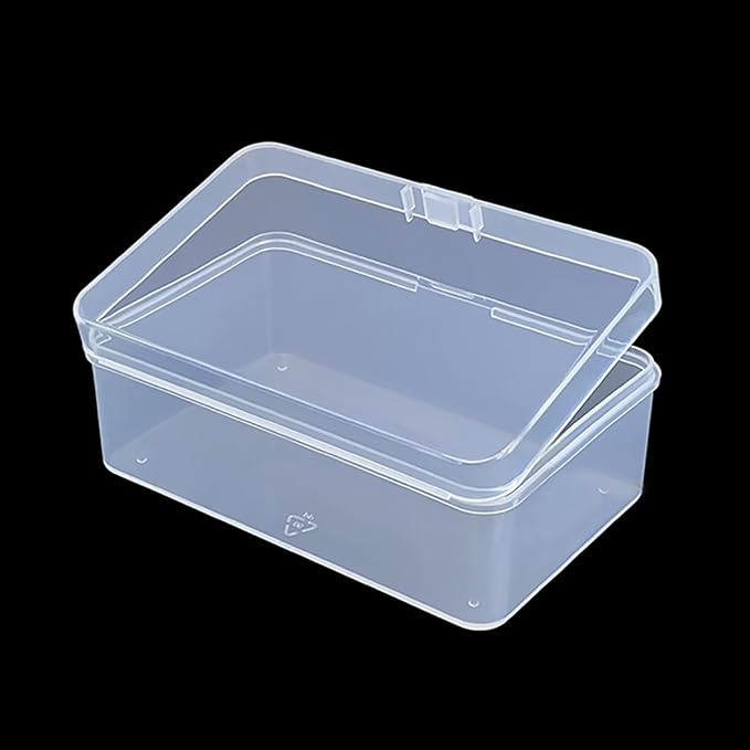 12 Pieces Clear Plastic Beads Storage Containers Box (4.13 x 2.56 x 1.58 Inch), Small Bead Organizer for Beads, Jewelry, Business Cards, Game Pieces, Crafts