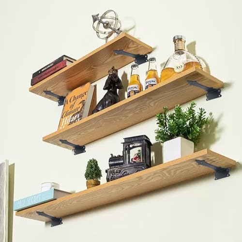 L Shelf Brackets, Heavy Duty Floating Shelf Bracket Village-style Iron Wall Brackets for DIY Floating Shelf, Shelf Suppo