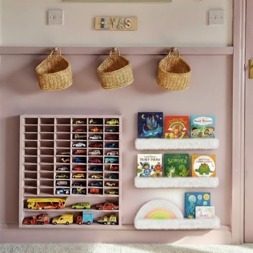 1PC Plush Bookshelf for Kids, Soft Hanging Wall Book Display Shelf
