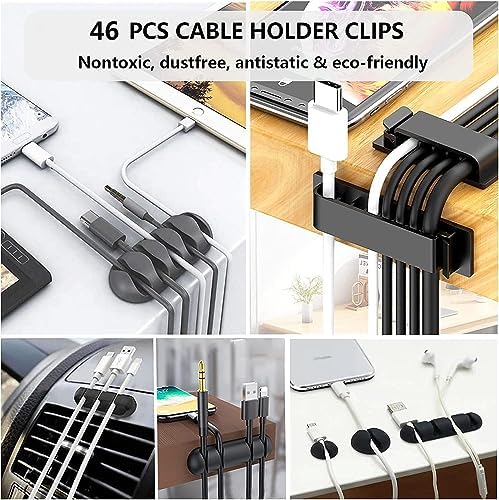 Cord Management Organizer Kit 4 Cable Sleeve split 192PCS Cable Management