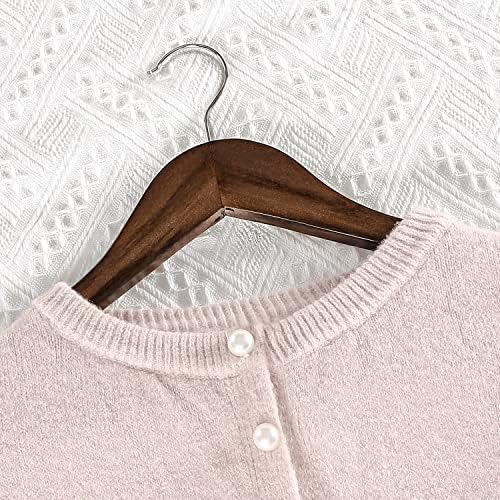 TOPIA HANGER Wooden Coat Hangers 30 Pack - Vintage Wood Suit Hangers