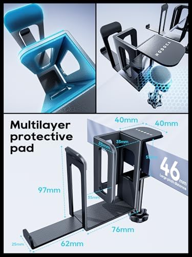 NODOCA 2-Slot Laptop Storage for Desk, Vertical Laptop Stand for Desk, MacBook Vertical Stand, with Headphone Holder, De
