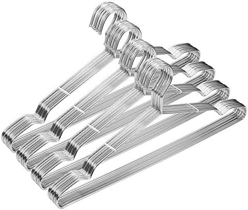 Metal Hangers Clothing Heavy Duty for Closet Stainless Steel Hanger 16.5in by WYCQKL 40 Pack