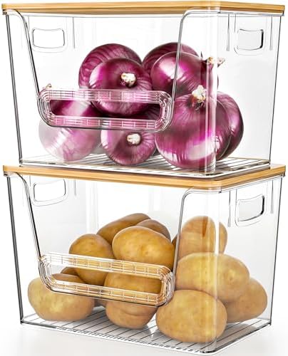 Delamu 2 Set Pantry Organizers and Storage, Trash Bag Holder Under Sink Organizer for 4-13 Gal Bags, Trash Bag Dispenser