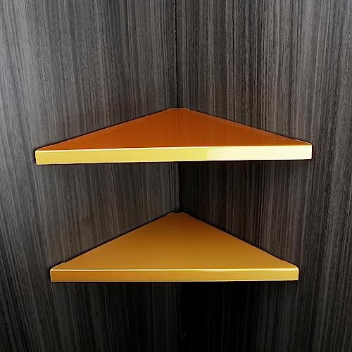 evron Corner Shelf Wall Mount, Acrylic Corner Shelves for Bathroom & Kitchen, Living Room, Space-Saving Wall Mounted Cor