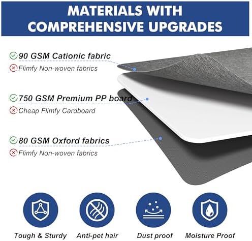 Furnhome Bed Sheet Organizers and Storage 4 Pack for Linen Closet, Foldable Sheet Set Holder with Window & Labels, Stack
