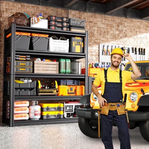 3-Pack Heavy Duty Garage Shelving for Garage, Warehouse & Workshop Storage Organization, 71" H x 35" W x 16" D Adjustabl