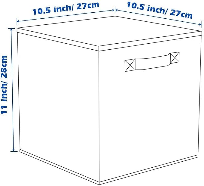 ShellKingdom Storage Bins, Foldable Fabric Storage Cubes And Cloth Storage Organizer Drawer with Metal Handle For Closet And Toys Storage, 11 X 10.5 X 10.5 INCH, 2 Pack (Lavender)