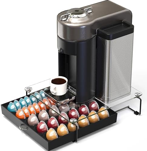 Deco Brothers Tempered Glass Vertuo Pod Holder, Fits 30 Large/60 Small Pods