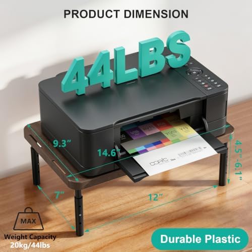 WALI Computer Monitor Stand for Desk, Adjustable Laptop Riser, up to 44 lbs