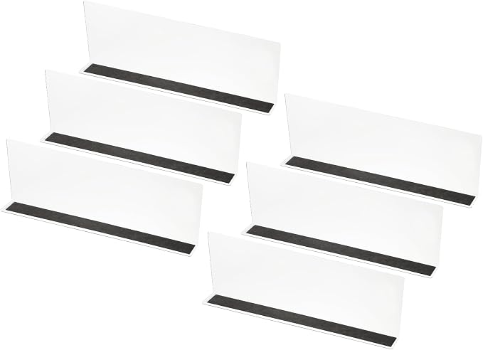 PATIKIL 6 Pack Shelf Dividers for Closet Organization, 13.8x1.57x4.7 Acrylic Magnetic Closets Separator Kitchen Cabinet Shelves Under Bed Blocker for Bedroom Kitchen Office, Clear