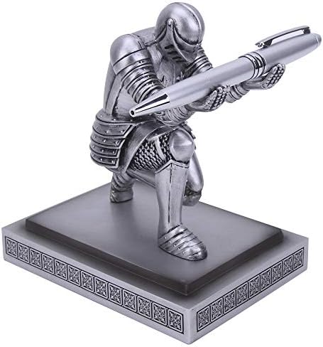 Knight Pen Holder Desk Organizers and Accessories as Gift Silver