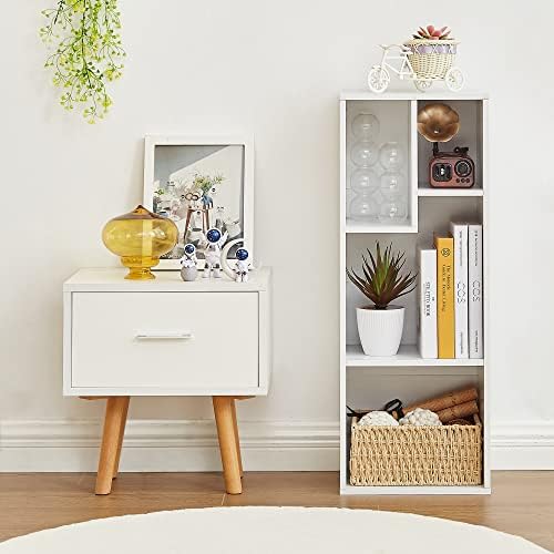 VECELO Cubby Storage Organizer Bookcase, Open Cube Display Shelf Cabinet, Freestanding Multicompartment Bookshelf for De