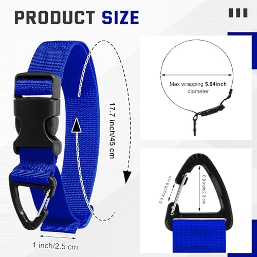 12 Pack Adjustable Extension Cord Holder Straps,Blue