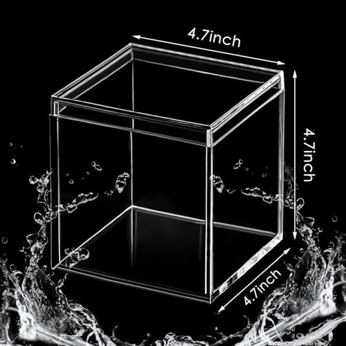 8 Pcs Clear Acrylic Box with Lid, 4.72 x 4.72 x 4.72 Inch, Classic Style