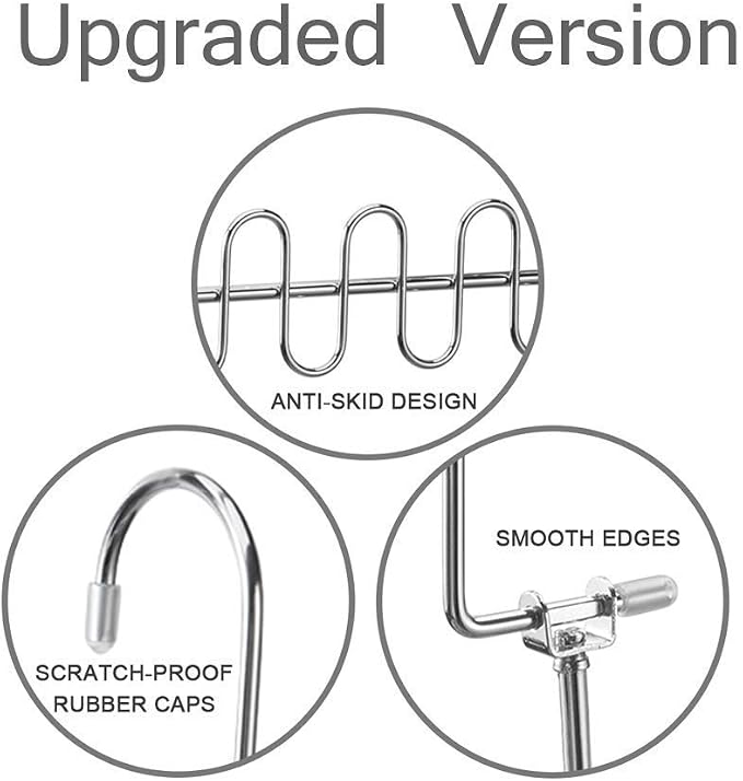 Meetu Space Saving Hangers Magic Cloth Hanger Metal Closet Organizer (Pack of 12)