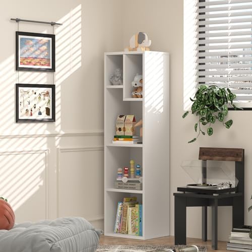 VECELO Cubby Storage Organizer Bookcase, Open Cube Display Shelf Cabinet, Freestanding Multicompartment Bookshelf for De