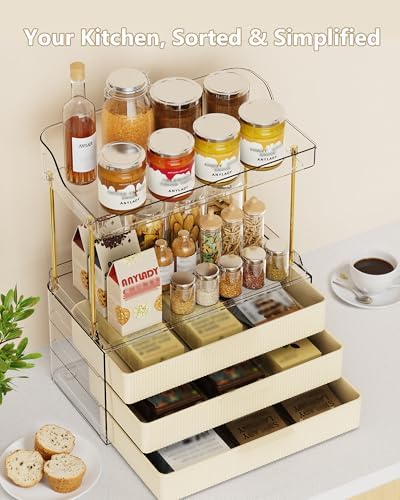 Anylady Bathroom Organizers and Storage, Makeup Organizer (Sturdy Durable Attractive), Ideal for Vanity, Countertop, Cou