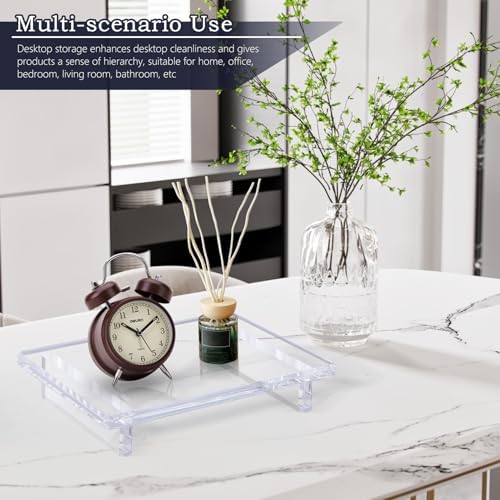 Acrylic Bathroom Tray Display Riser, 2-Pack 9"x5.9"x1.5"