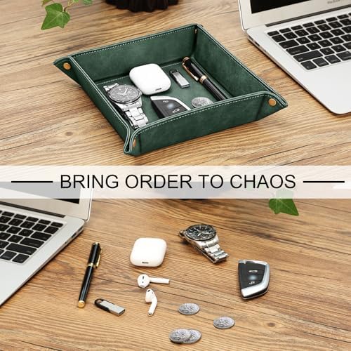 SITHON Valet Tray Desktop Storage Organizer Nightstand Caddy Holder