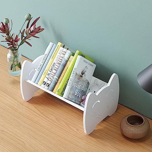 Kids Bookshelf, Mini Desktop Bookshelf with Tilted Shelf for Desk, Tabletop Book Shelf and Storage Rack in Living Room/O