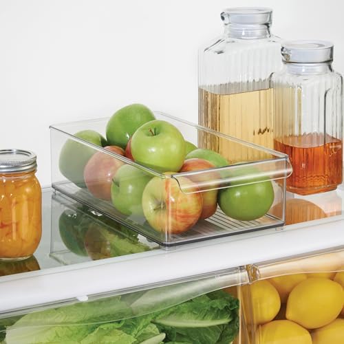 iDesign Stackable Fridge Storage Bin, Clear