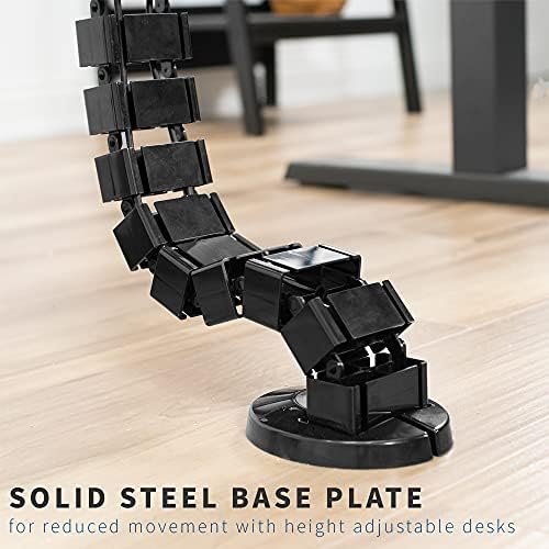VIVO Black Under Desk Vertebrae Cable Management Kit, DESK-AC01C