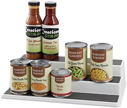 Copco 3-Tier Cabinet Spice Rack Organizer, 10 Inch Tiered Shelf Riser for Kitchen Cabinets, Pantry, and Countertop - Hol