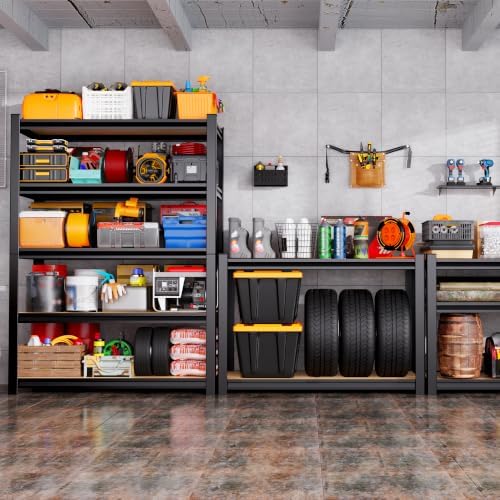 71"Hx46"Wx18"D Garage Shelving-2050 lbs 5 Tier Storage Shelves,Adjustable Heavy Duty Metal Shelving Unit and Storage Lar