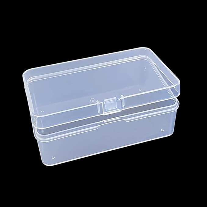 12 Pieces Clear Plastic Beads Storage Containers Box (4.13 x 2.56 x 1.58 Inch), Small Bead Organizer for Beads, Jewelry, Business Cards, Game Pieces, Crafts