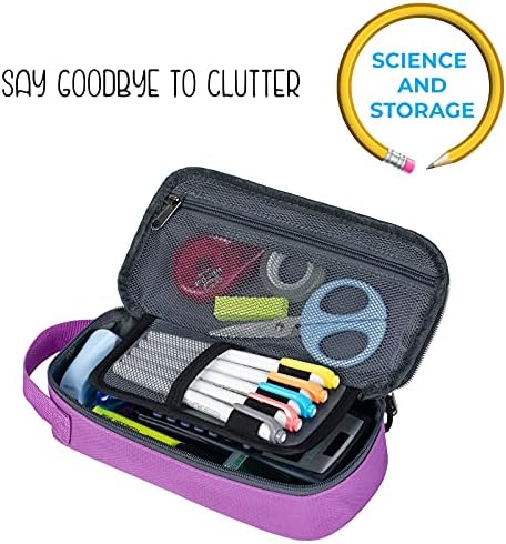 ECHSRT Large Pencil Case, Aesthetic Pen Pouch with Big Capacity, Minimalist Portable Stationery Bag with Handle for Office Organizer Aesthetic Pencil Cases
