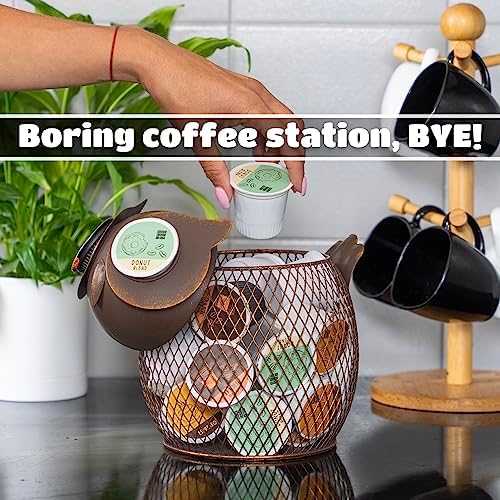 Made Easy Kit Coffee Pod Organizer - Home Coffee Bar Functional Décor - Café Station Countertop Storage Accessories (Sea